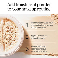 Neutrogena Hydro Boost Translucent Loose Setting Powder with Purified Hyaluronic Acid for Smooth Skin, Blurs Imperfections and Sets Makeup, Lightweight Face Powder, .44 oz