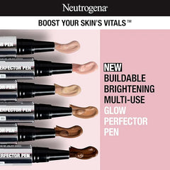 Neutrogena Healthy Skin Glow Perfector Concealer Pen, Lightweight Liquid Makeup for Face with Pro-Vitamin B5 & Vitamin E for a Radiant Finish, Neutral, 0.1 oz